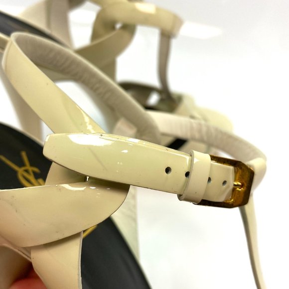 🌷❤️‍🔥FINAL SALE 🔥 NO OFFERS🌷💥Saint Laurent Tribute Patent Sandal 40.5 - Picture 2 of 11